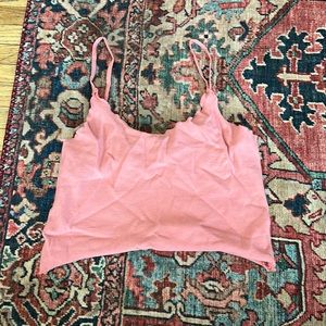 Pink cropped tank